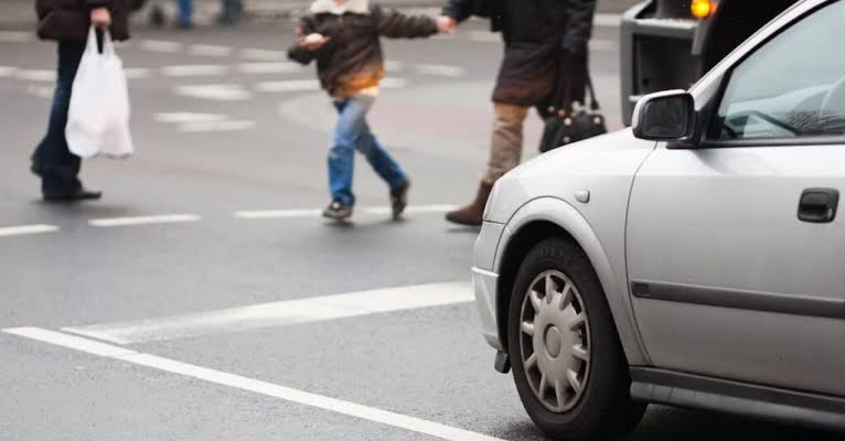 Car Strikes Pedestrian